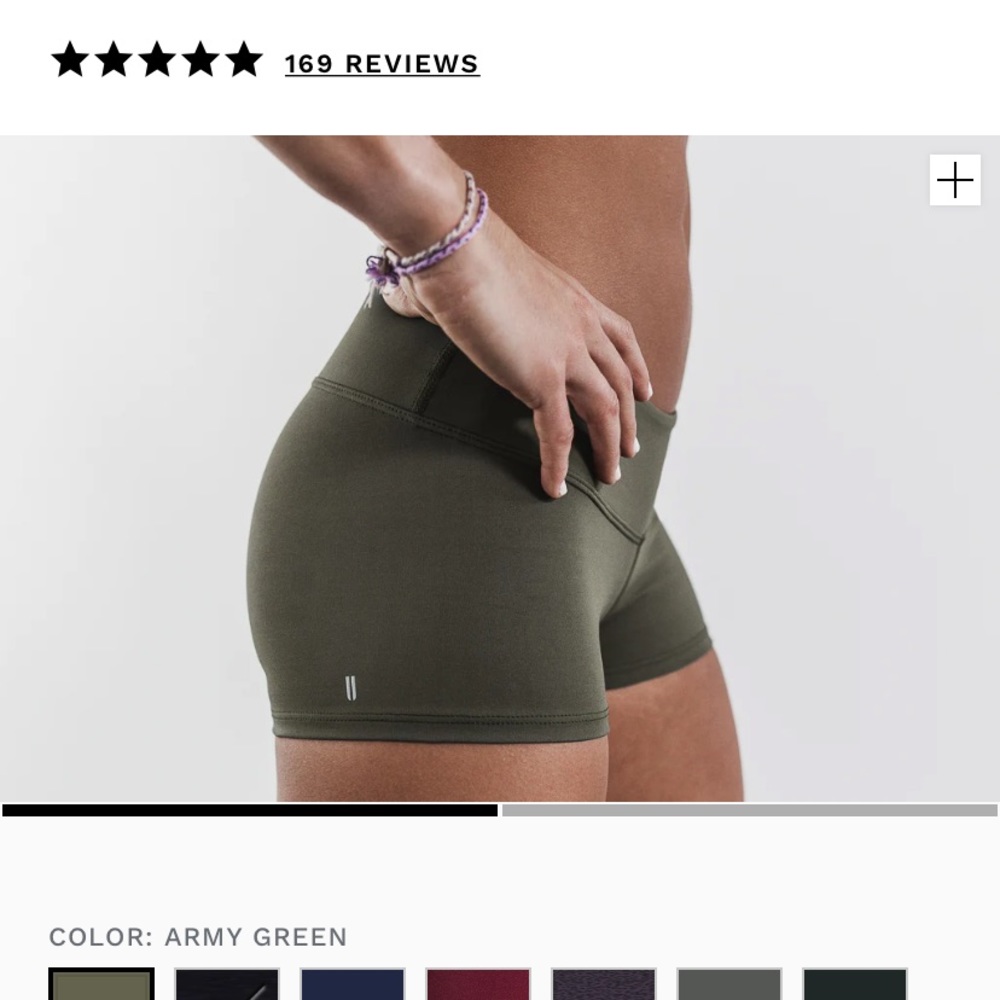 NOBULL army green short. 2 inch Inseam. Gently used.
